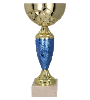 Puchar dla dzieci trofeum - nagroda w kolorze złoto-niebieskim SANTICA BL