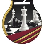 Medal szachy z usługą Q stalowy 50mm