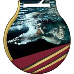 Medal pływanie z usługą Q stalowy 50mm
