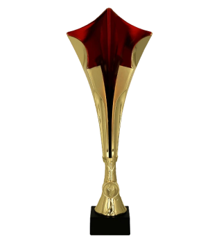 Puchar dla dzieci trofeum - nagroda w kolorze złoto-czerwonym