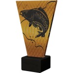 Wędkarska statuetka szklana z karpiem - VL1-D/FIS2/BK-PW