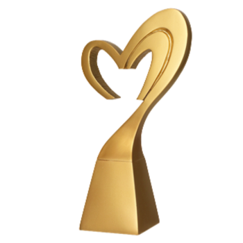 Ogólna Statuetka odlewana - serce