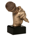 Statuetka odlewana  muzyka  dłoń trzymająca mikrofon DJ BEND.png