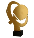 Tenis stołowy Trofeum Statuetka metalowe z marmurową podstawą - rakieta