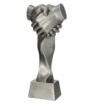 Ogólna Statuetka odlewana - uścisk dłoni