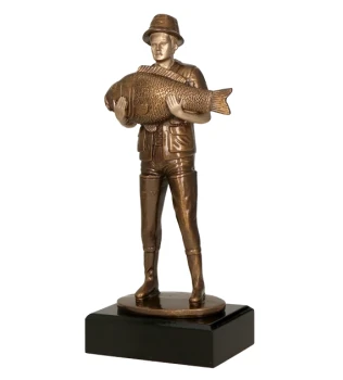 Wędkarstwo Statuetka odlewana - wędkarz