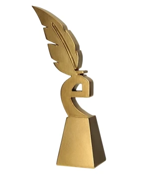 Edukacja Statuetka odlewana - Złota linia pióro