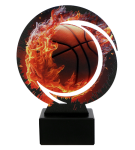 Trofeum metalowe z marmurową podstawą - Koszykówka