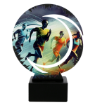 Trofeum metalowe z marmurową podstawą - Biegi