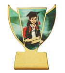 Pasowanie na ucznia Trofeum metalowe dla dziewczynki - Szkoła