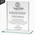 Prezent na Urodziny 18 30 40 50 Personalizowana Statuetka Szklana z Grawerem U2