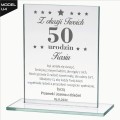 Prezent na Urodziny 18 30 40 50 Personalizowana Statuetka Szklana z Grawerem U4