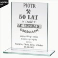 Prezent na Urodziny 18 30 40 50 Personalizowana Statuetka Szklana z Grawerem U7