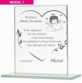 Podziękowania Na Chrzest dla Chrzestnych i Dziadków Statuetka z Grawerem 1