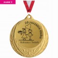 Prezent Upominek na Rocznicę Ślubu Związku Złoty Medal z Grawerem 3