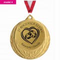 Prezent Upominek na Rocznicę Ślubu Związku Złoty Medal z Grawerem 4