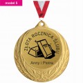 Prezent Upominek na Rocznicę Ślubu Związku Złoty Medal z Grawerem 5