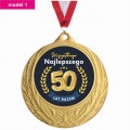 Prezent Upominek na Rocznicę Ślubu Związku Złoty Medal z Nadrukiem 1
