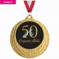 Prezent Upominek na Rocznicę Ślubu Związku Złoty Medal z Nadrukiem 2