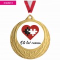 Prezent Upominek na Rocznicę Ślubu Związku Złoty Medal z Nadrukiem 4