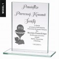 Prezent Pamiątka Komunii Świętej dla dziecka Szklana Statuetka z Grawerem  1