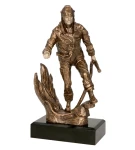 Strażactwo Statuetka odlewana - strażak