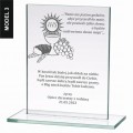 Prezent Pamiątka Komunii Świętej dla dziecka Szklana Statuetka z Grawerem  3