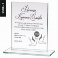 Prezent Pamiątka Komunii Świętej dla dziecka Szklana Statuetka z Grawerem  4