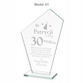 Prezent na 18-99 Urodziny - Magiczna Statuetka Szklana z Grawerem 1