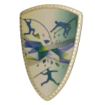 Tarcza plastikowa złota z nadrukiem - LEKKOATLETYKA