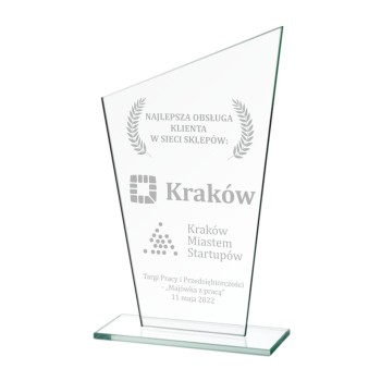 Grawerowana Statuetka Szklana M73 z Twoją Personalizacją - Idealna na Prezent, Nagrodę, Podziękowanie