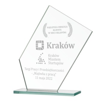 Grawerowana Statuetka Szklana M74 z Twoją Personalizacją - Idealna na Prezent, Nagrodę, Podziękowanie