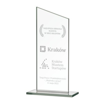 Grawerowana Statuetka Szklana M72 z Twoją Personalizacją - Idealna na Prezent, Nagrodę, Podziękowanie