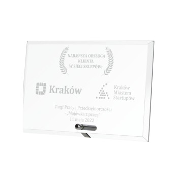 Grawerowana Statuetka Szklana M52 z Twoją Personalizacją - Idealna na Prezent, Nagrodę, Podziękowanie