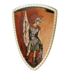 Tarcza plastikowa złota z nadrukiem - STRAŻACTWO