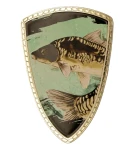 Tarcza plastikowa złota z nadrukiem - WĘDKARSTWO