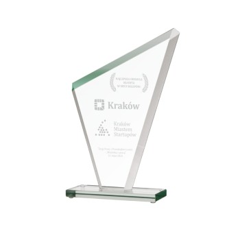 Grawerowana Statuetka Szklana GS201-27 z Twoją Personalizacją - Idealna na Prezent, Nagrodę, Podziękowanie