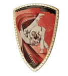 Tarcza plastikowa złota z nadrukiem - JUDO