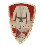 Tarcza plastikowa złota z nadrukiem - KARATE