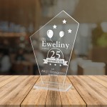 Prezent na 18-99  Urodziny  - Magiczna Statuetka Szklana z Grawerem
