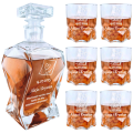 Karafka do Whisky z Grawerem ze 6 Szklankami Magiczny Prezent Ślubny Wesele 1