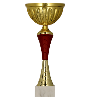 Puchar metalowy złoto - burgundowy