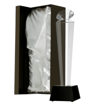 Trofeum szklane  z etui