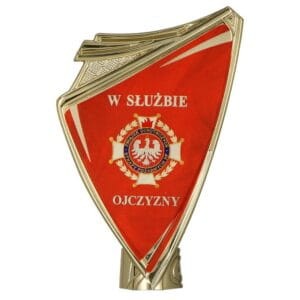 Herb plastikowy złoty z nadrukiem - STRAŻ POŻARNA