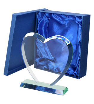 Trofeum szklane z grawerem 3D z etui