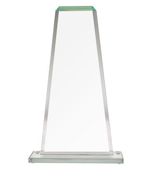 Trofeum szklane grawerowane