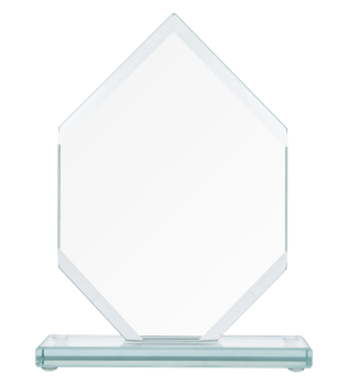 Trofeum szklane grawerowane