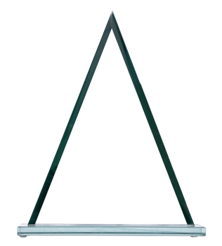 Statuetka szklana grawerowana