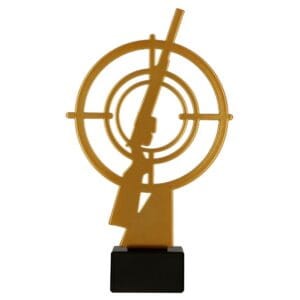 Trofeum metalowe z marmurową podstawą - Strzelectwo