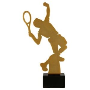 Trofeum metalowe z marmurową podstawą - Tenis ziemny